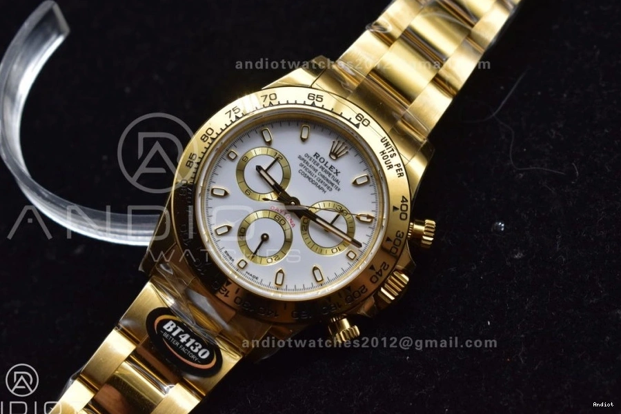 SA4130 White Dial Daytona BTF on Best Edition YG 1:1 Bracelet 116508 0205